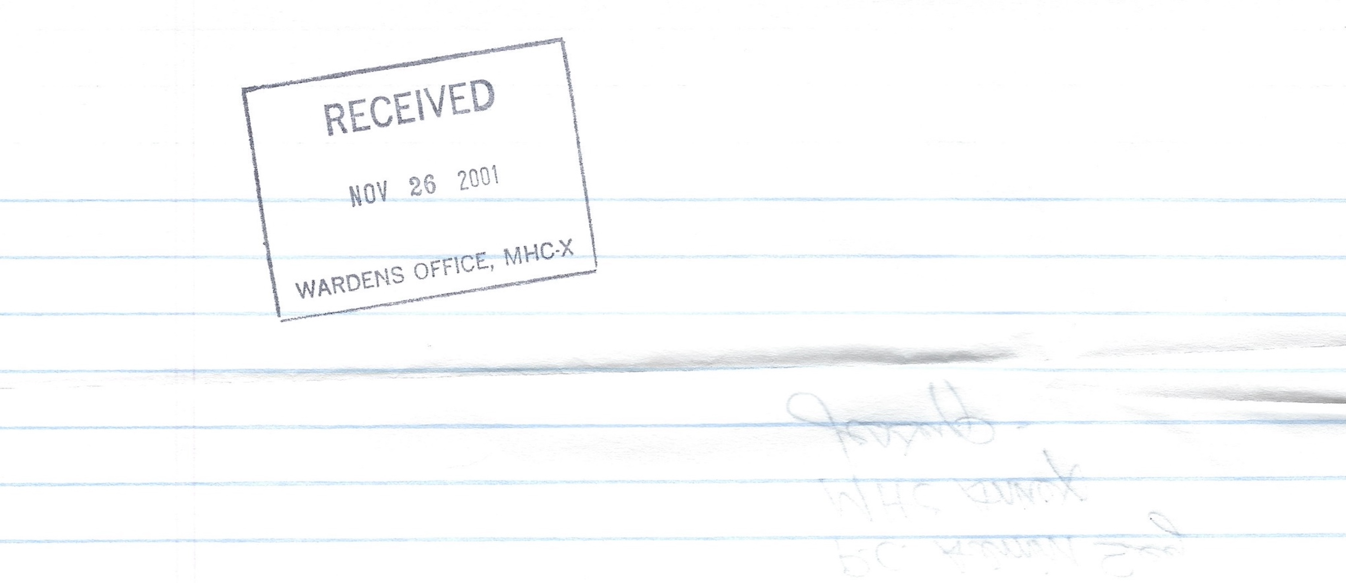 Hadden Clark Letter to Warden Signed image 2