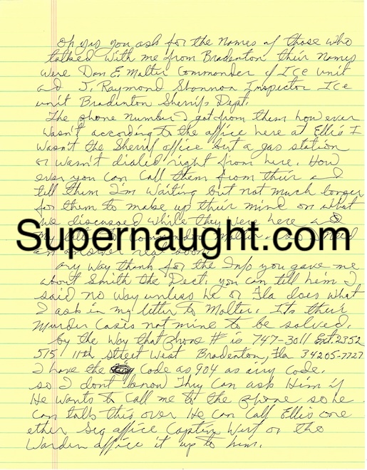 Henry Lee Lucas Four Page Crime Content Letter and Envelope Set Both Signed image 3