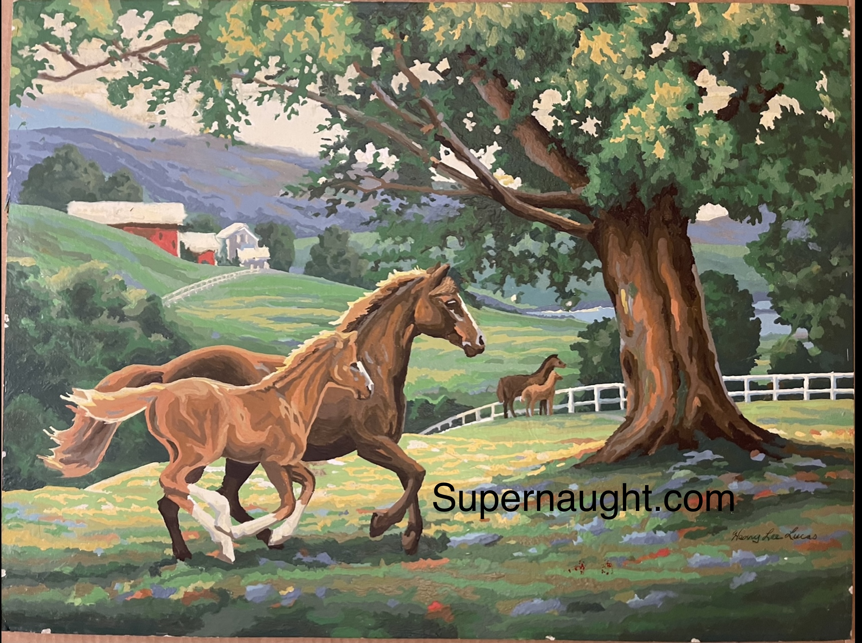 Henry Lee Lucas Horse Farm Painting