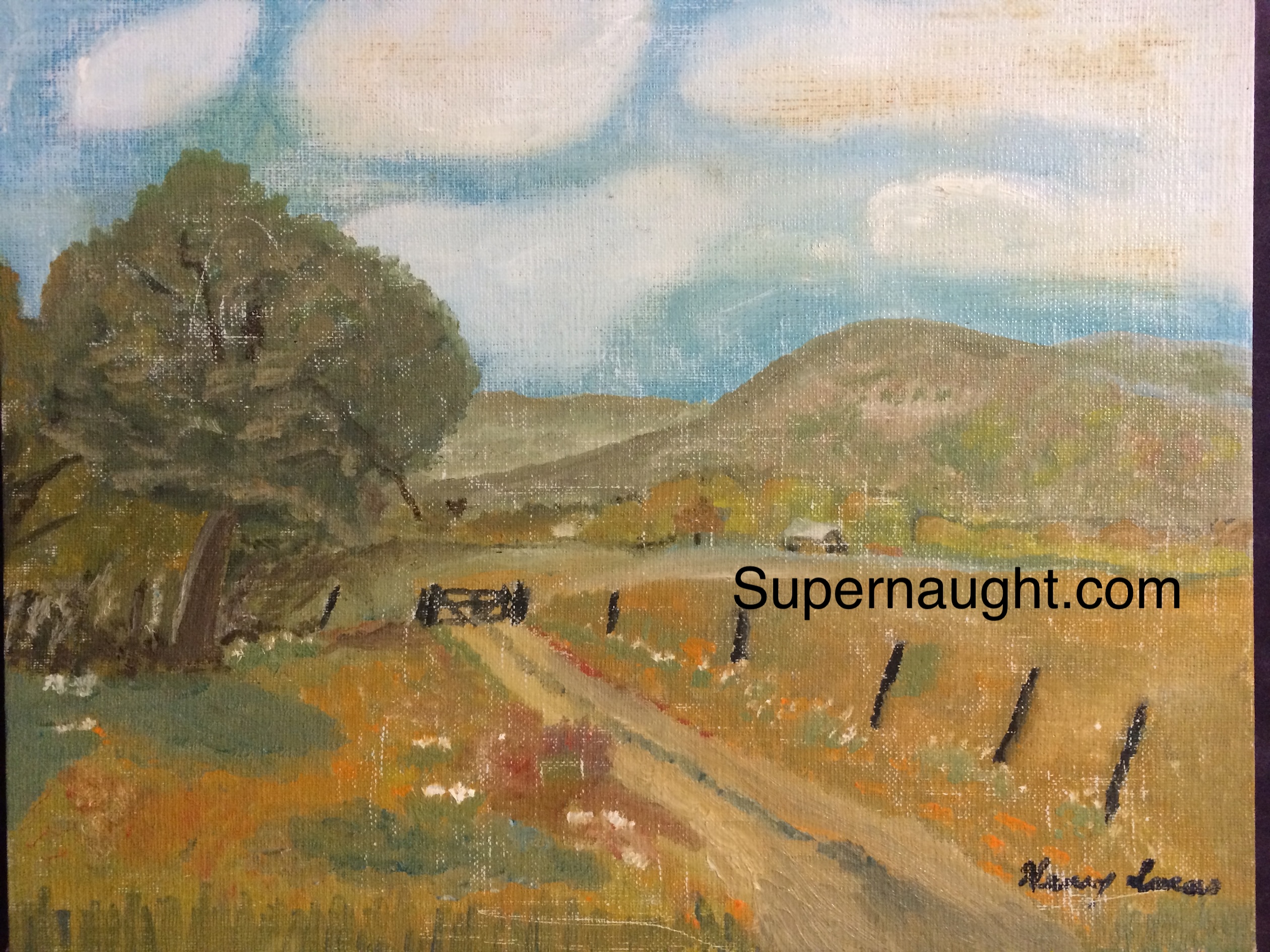 Henry Lee Lucas Texas Ranch Painting Signed