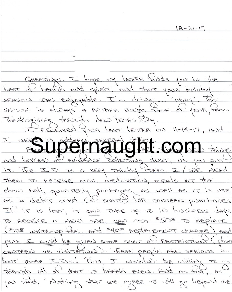 Henry Wallace Three Page Letter and Envelope Both Signed with Prison Receipt