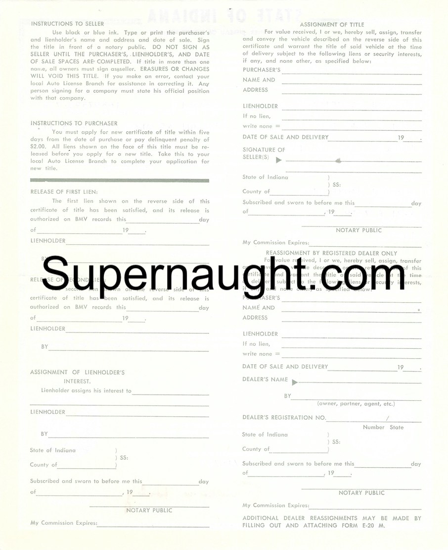 Herbert Baumeister Car Title 1969 image 2