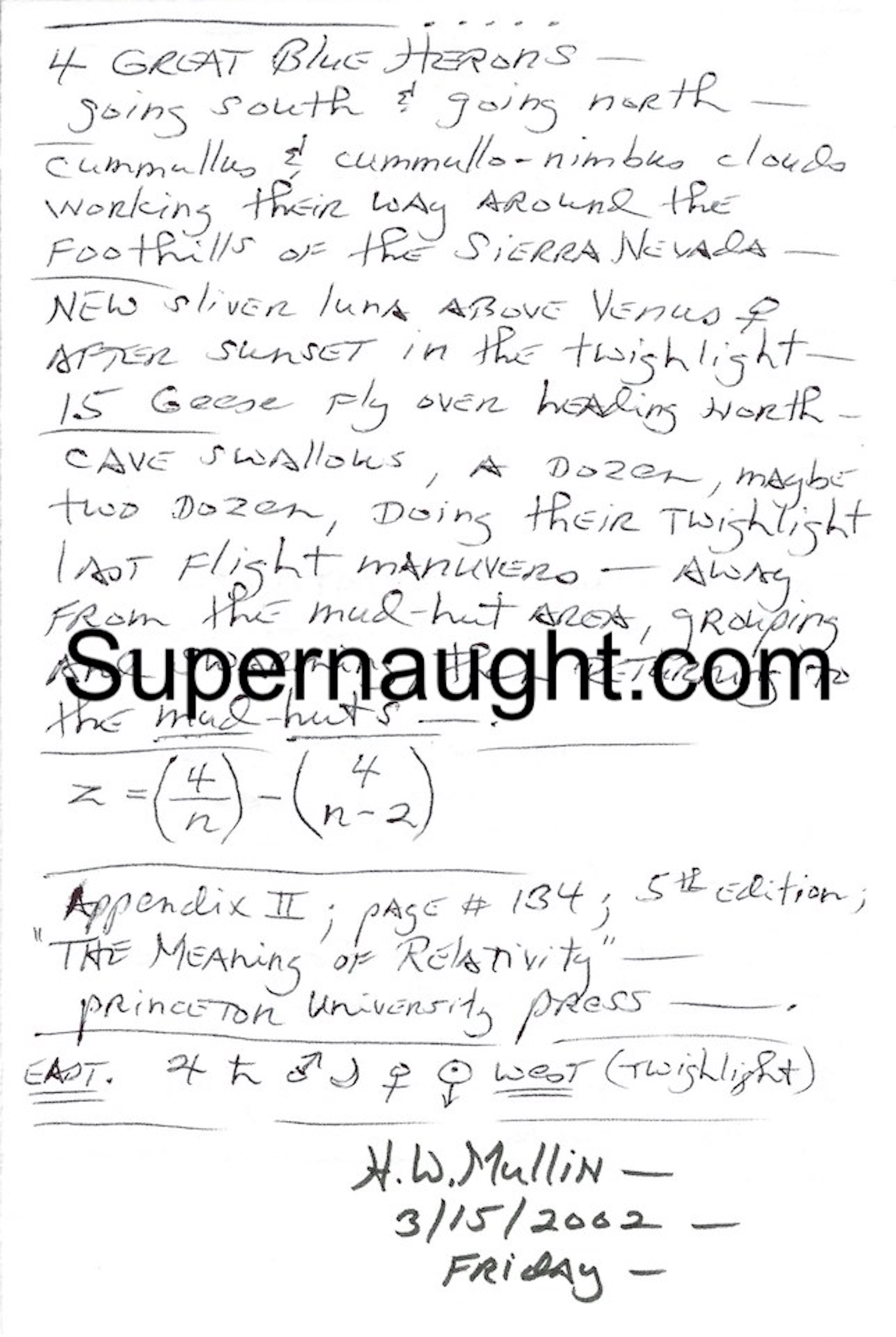 Herbert Mullin Principles of Relativity Signed image 2