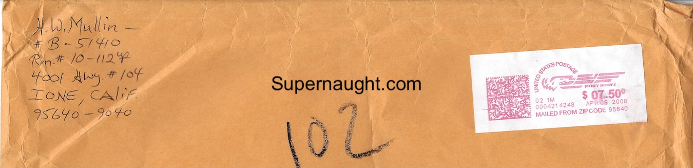 Herbert Mullin Signed Envelope Portion