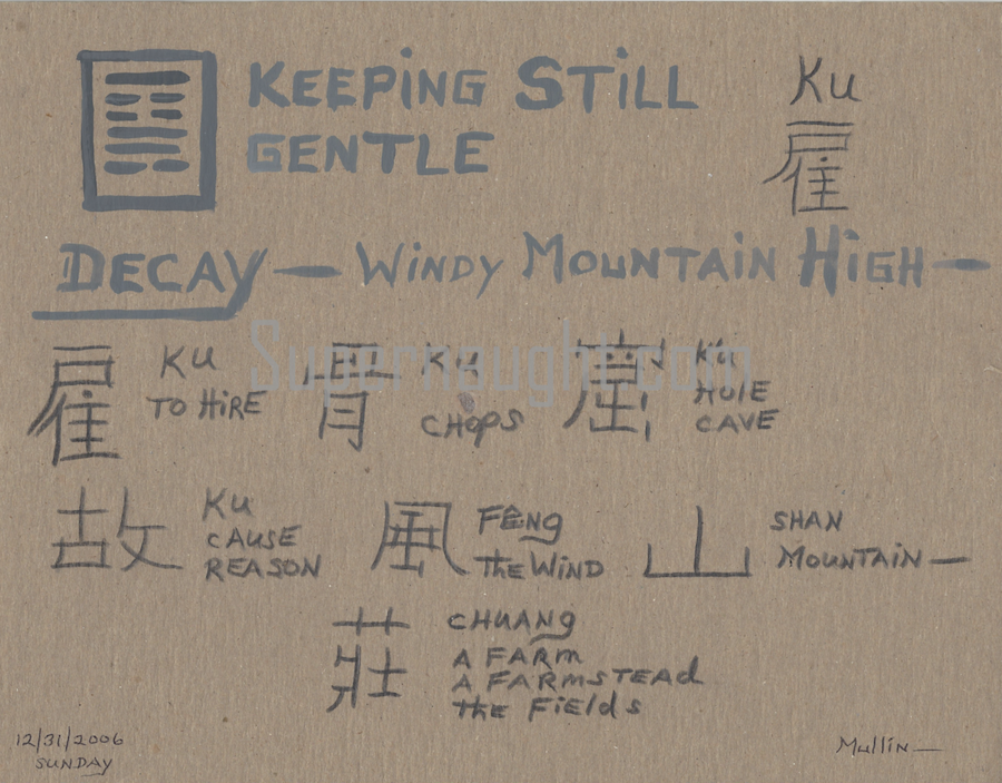 Herbert Mullin The I Ching Two Sided Illustration Artwork Signed Twice