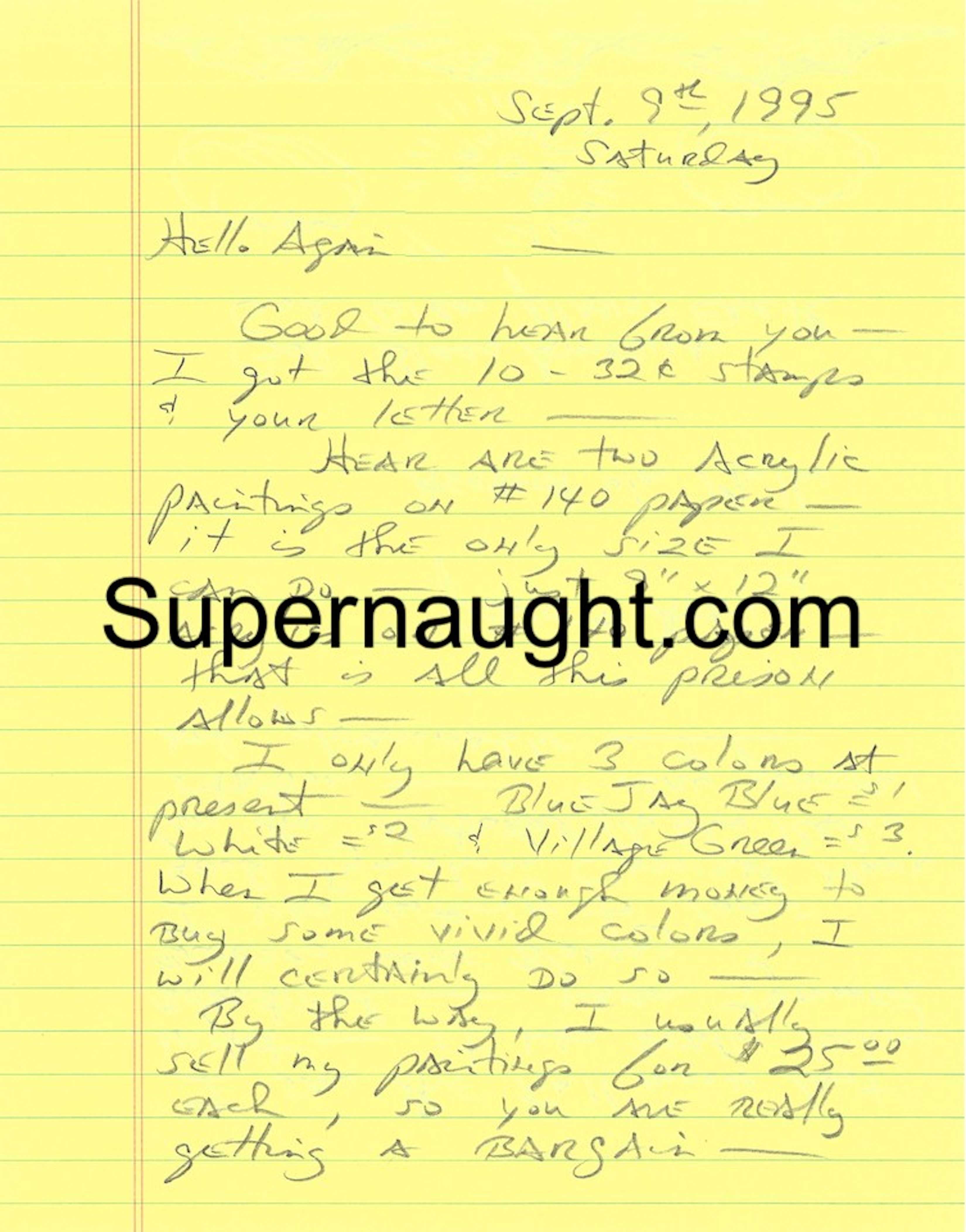 Herbert Mullin Two Page Letter With Drawing Signed