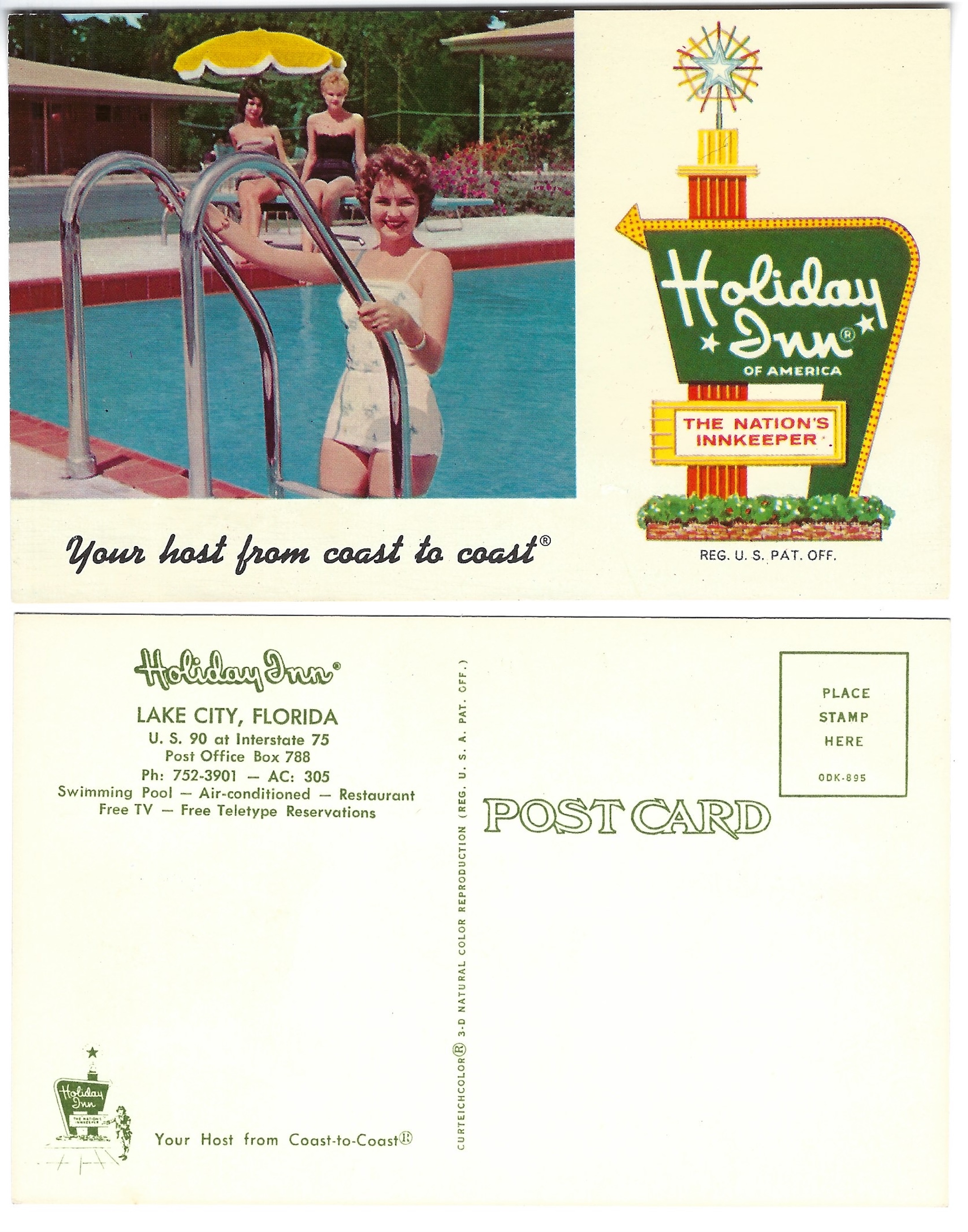 Ted Bundy Holiday Inn Postcard Lake City FL 