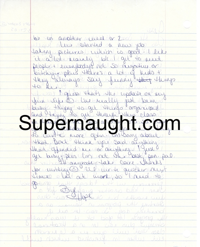 Hope Rippey Letter and Envelope Set Both Signed