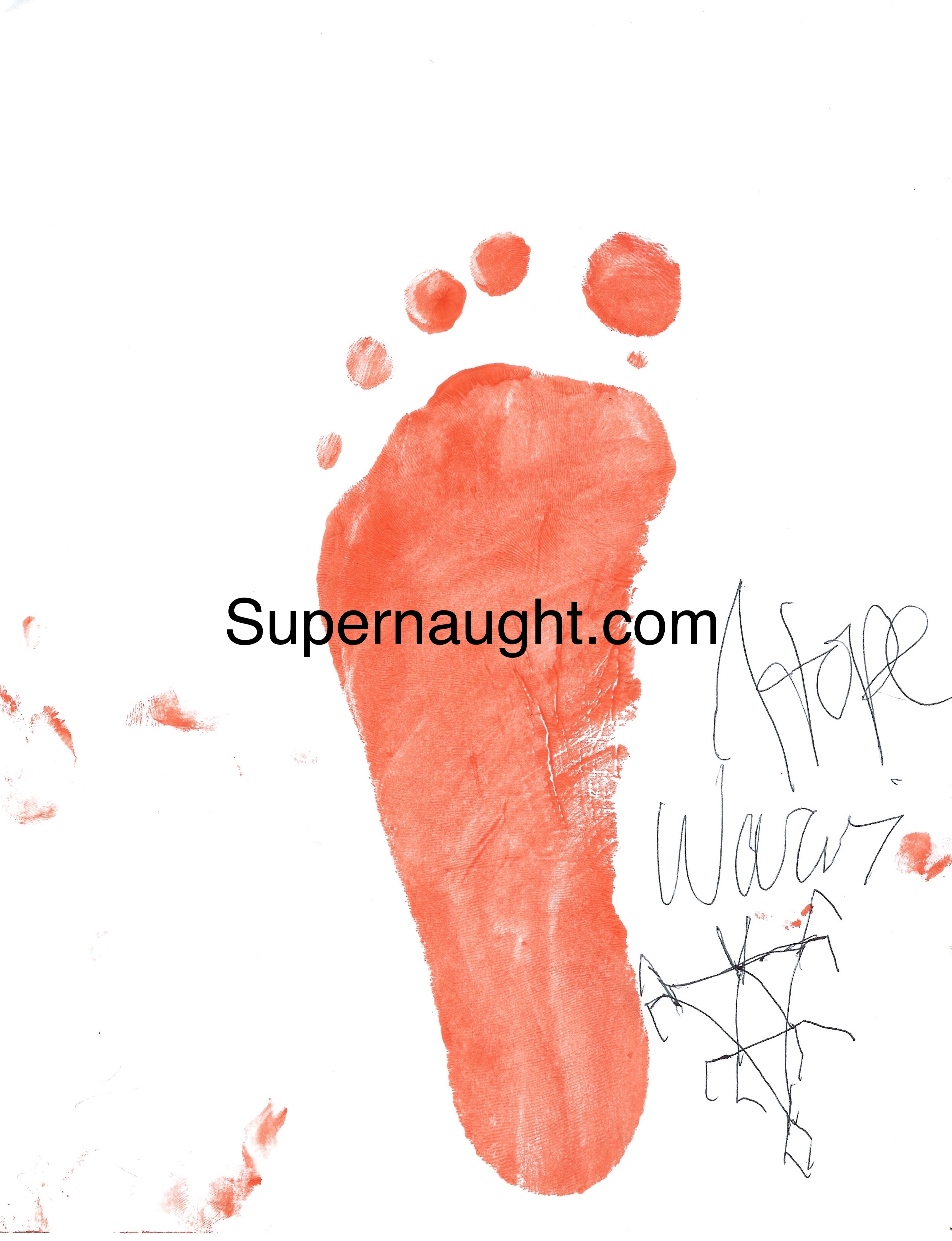 Hope Warvi Left Foot Print Signed