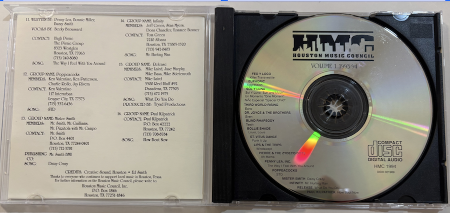 Houston Music Council Volume One 1993-1994 CD image 2