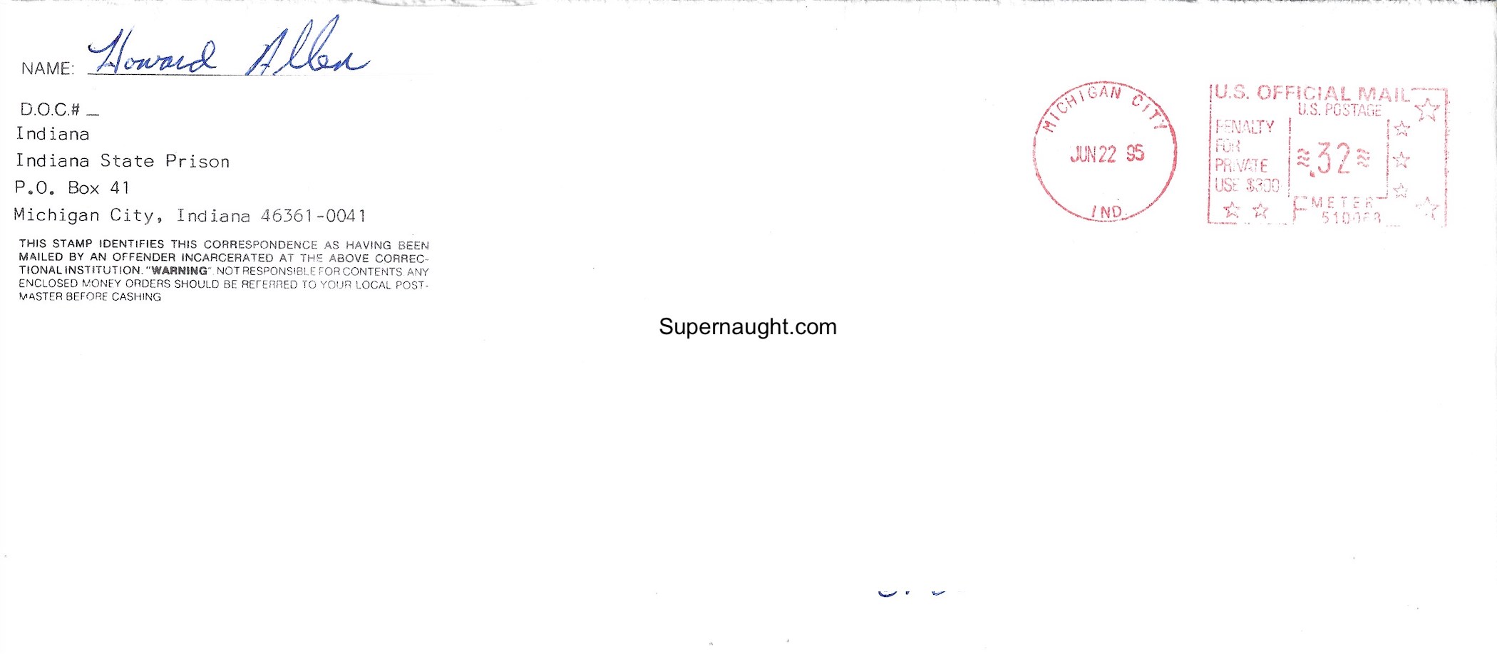 Howard Allen Letter and Envelope Set Both Signed image 2