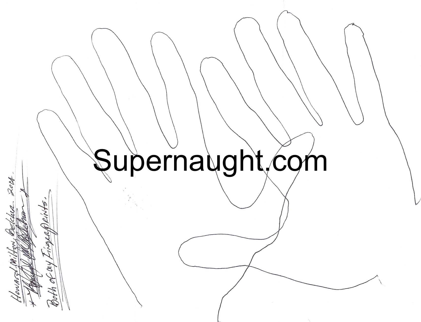 Howard Belcher Hand Tracings Signed Twice