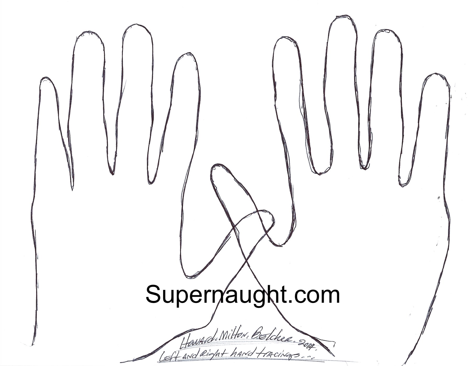 Howard Belcher Signed Hand Tracings