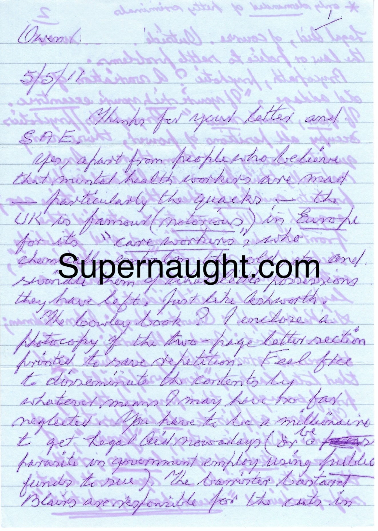 Ian Brady 4 Page Handwritten Letter And Envelope Set Both Signed image 2