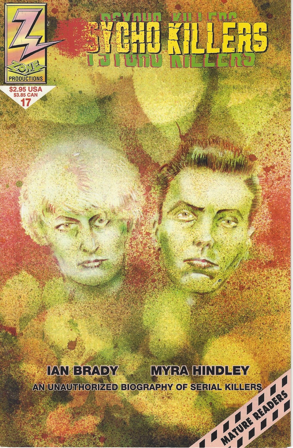 Ian Brady and Myra Hindley Psycho Killers 1993 Comic Book