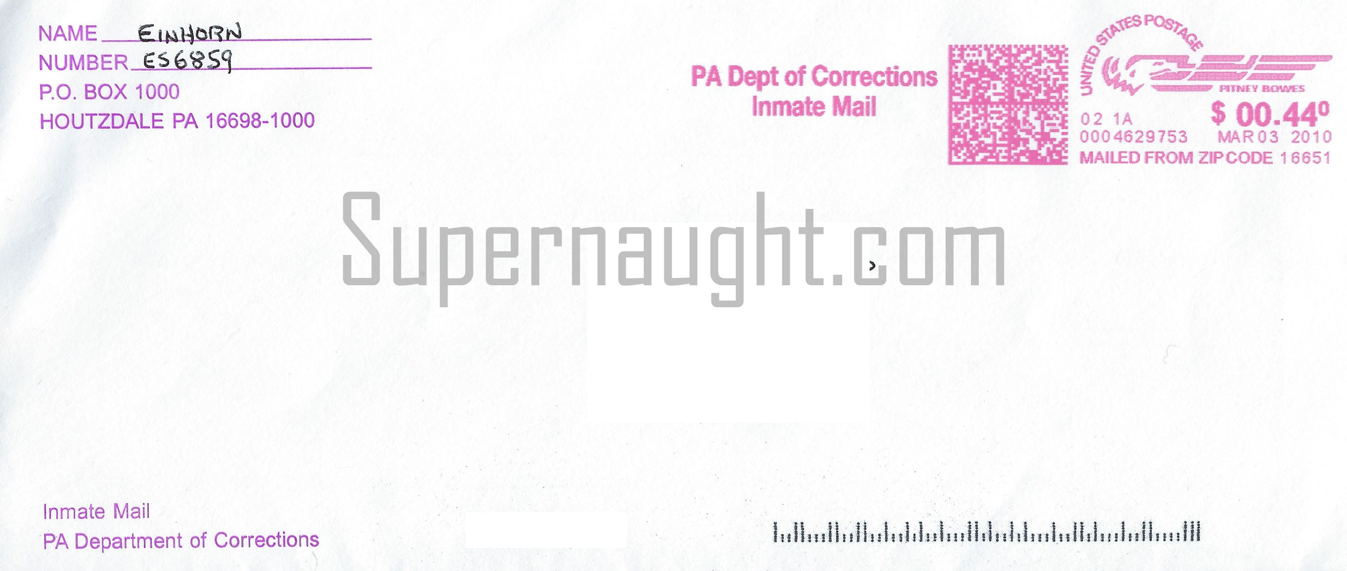 Ira Einhorn Signed Letter and Envelope Set image 2