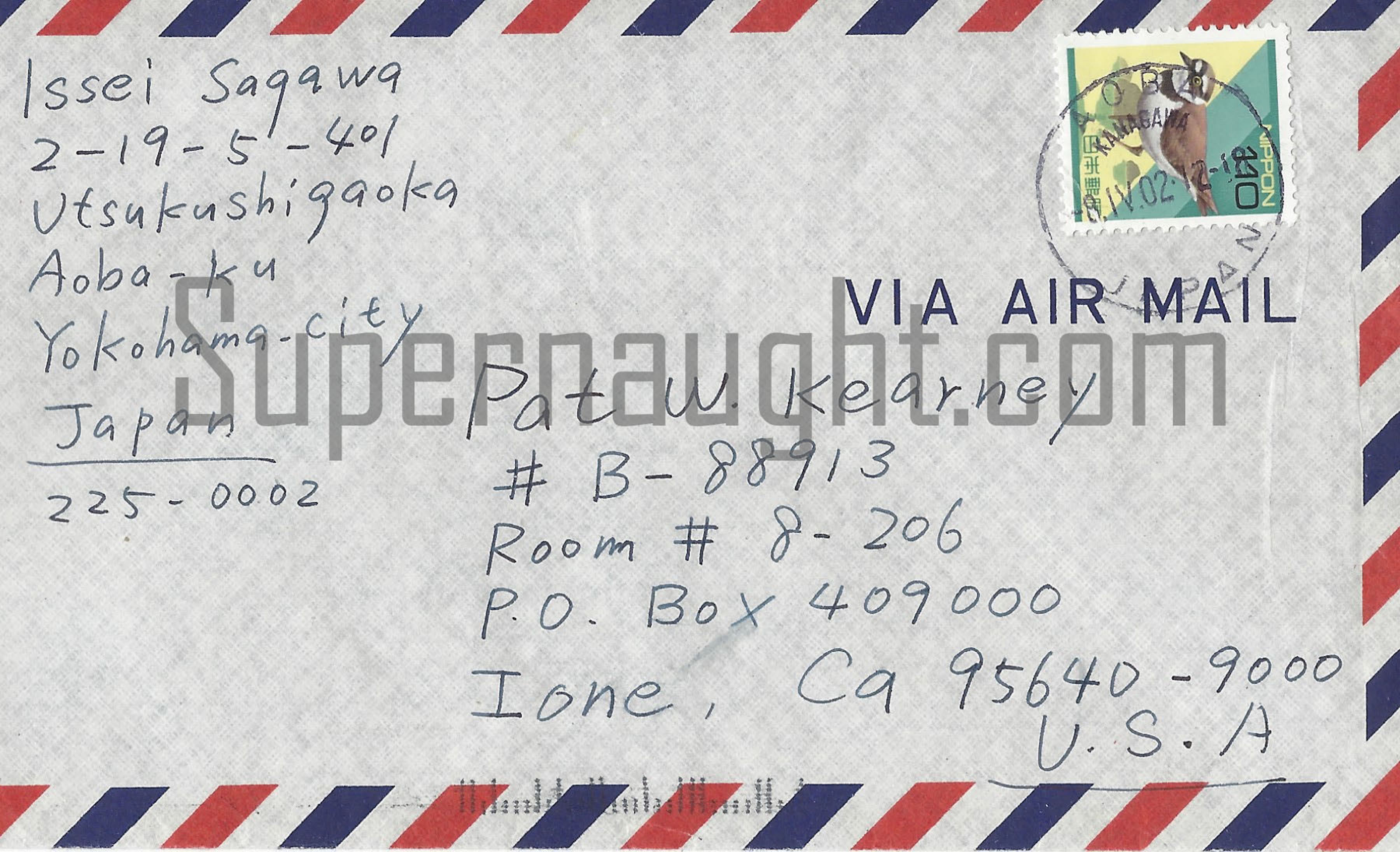 Issei Sagawa Letter and Envelope to Patrick Kearney Both Signed image 3