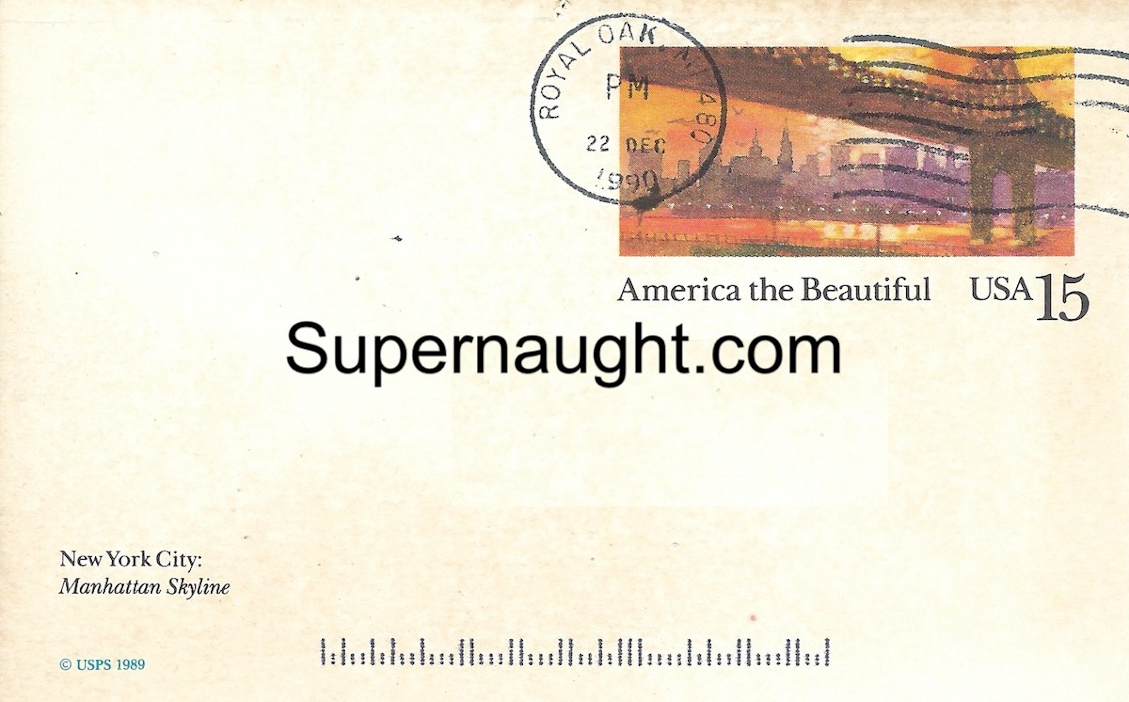 Jack Kevorkian Signed 1990 Postcard image 2