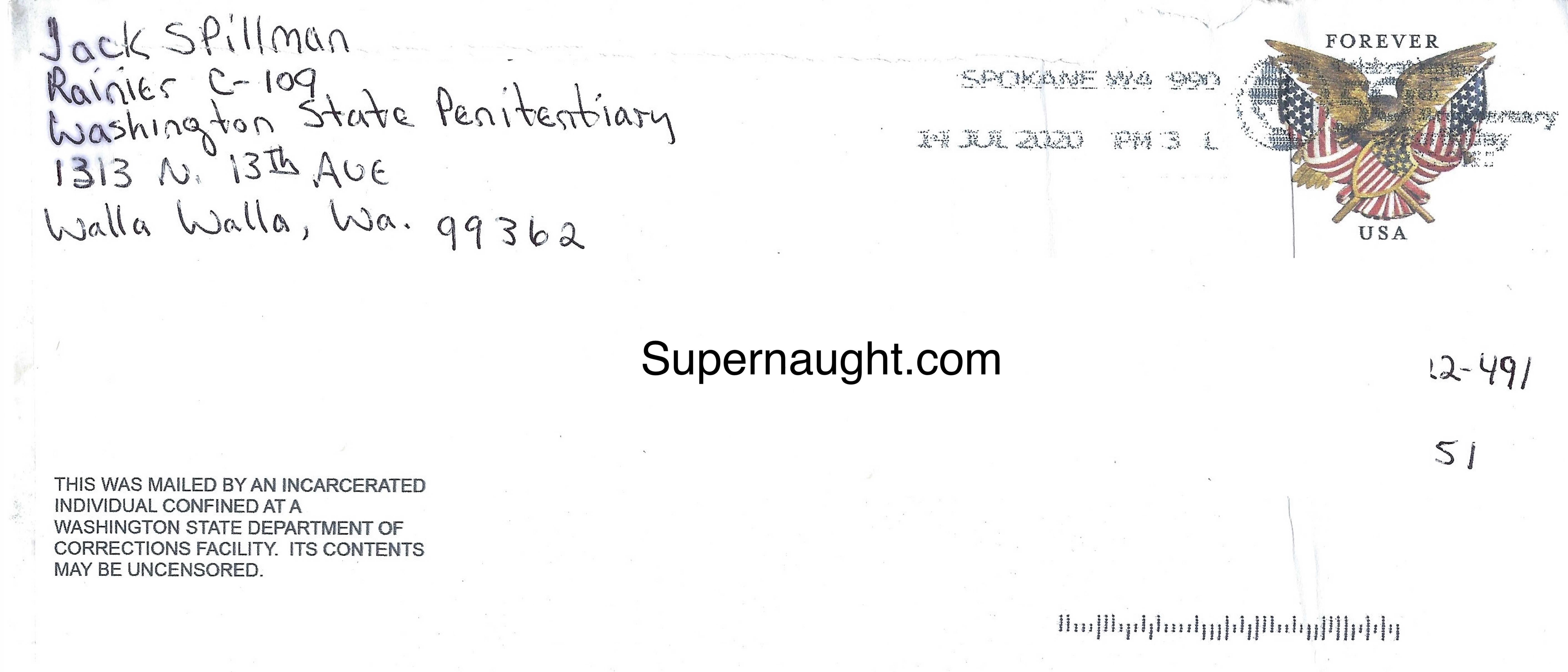 Jack Spillman Letter and Envelope Both Signed image 3