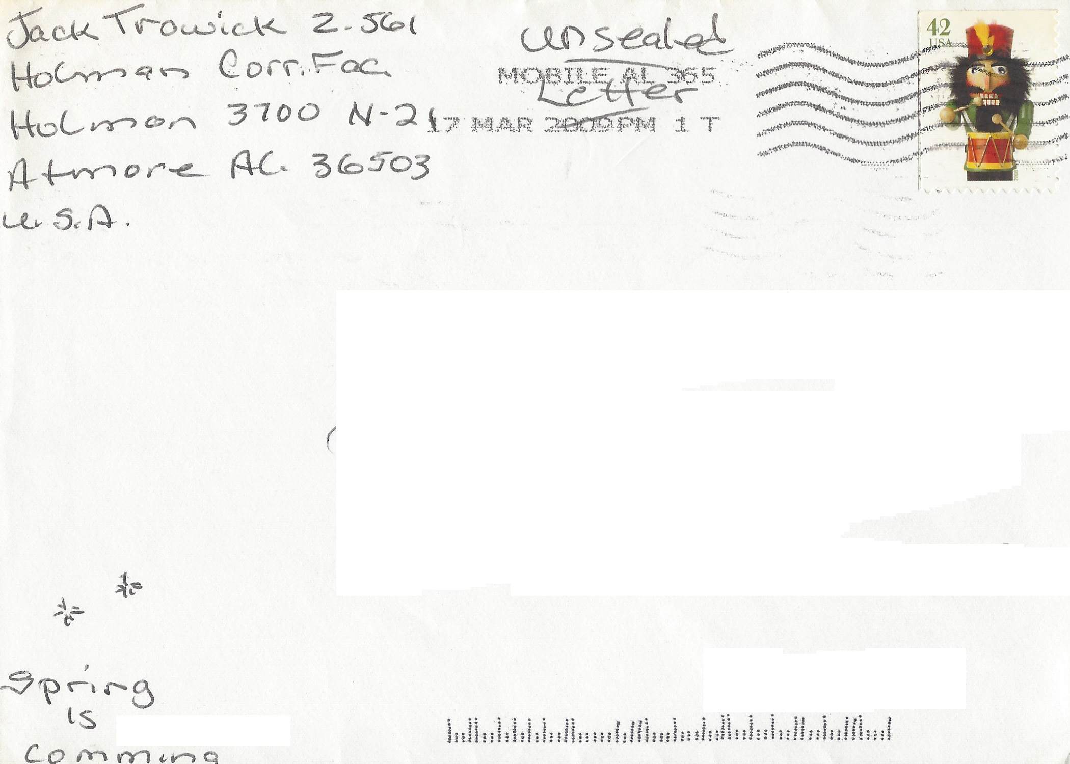 Jack Trawick Card and Envelope Set Both Signed image 4