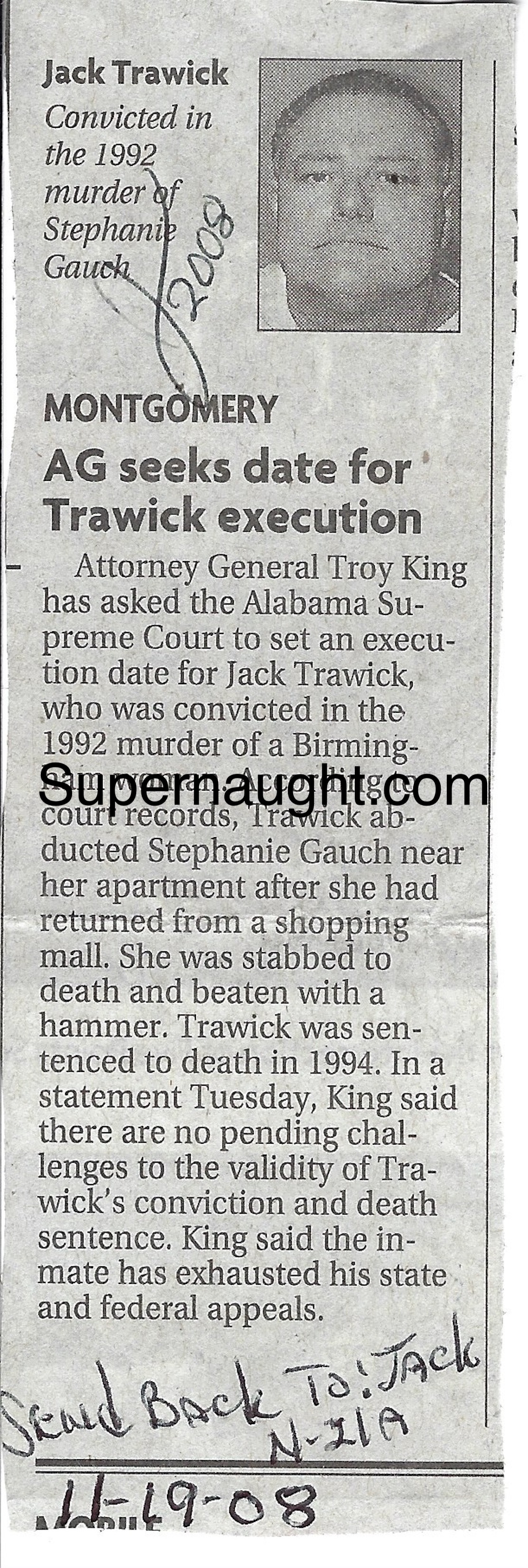 Jack Trawick Signed Article