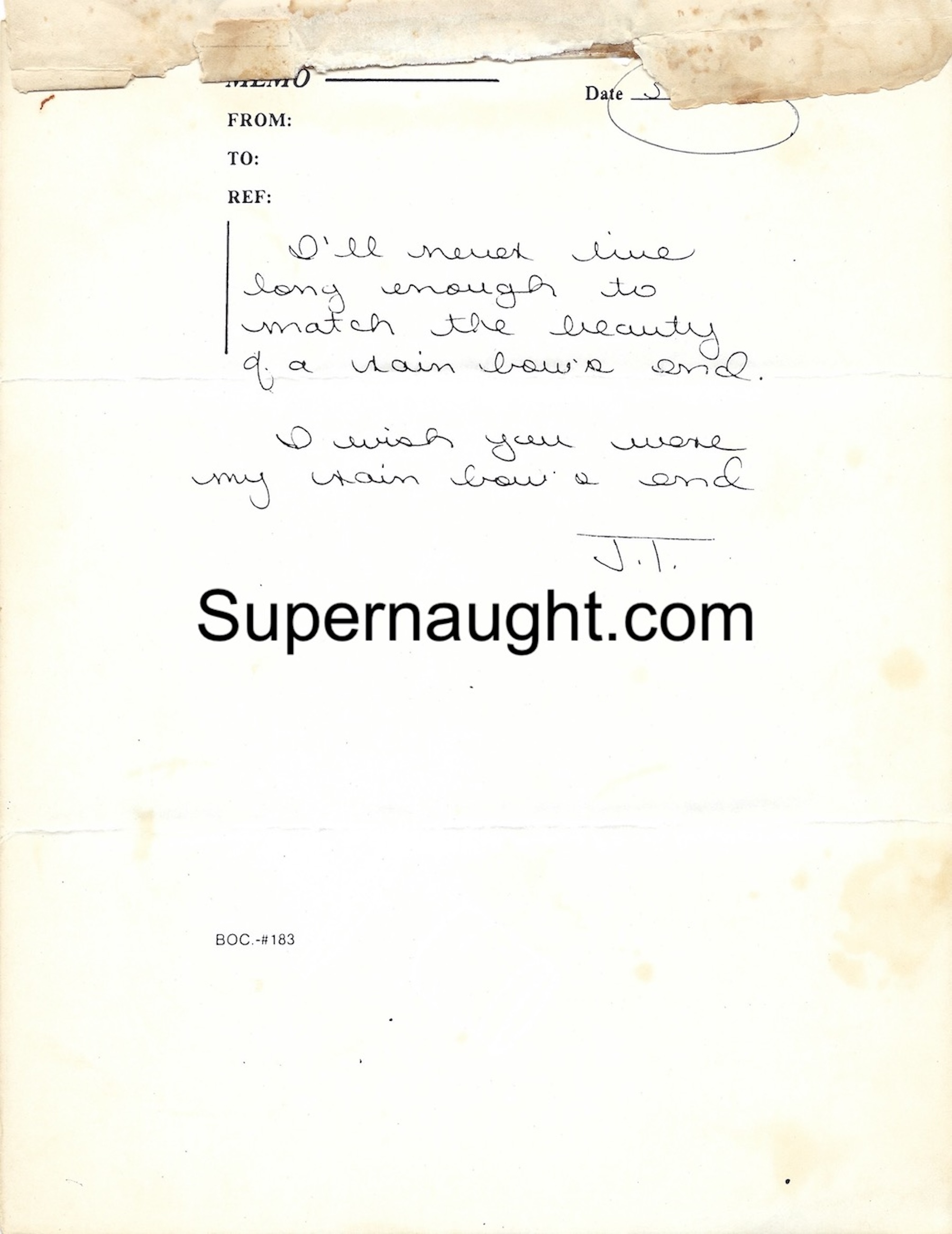Jack Trawick Signed Writings and Doodle from His Property image 3
