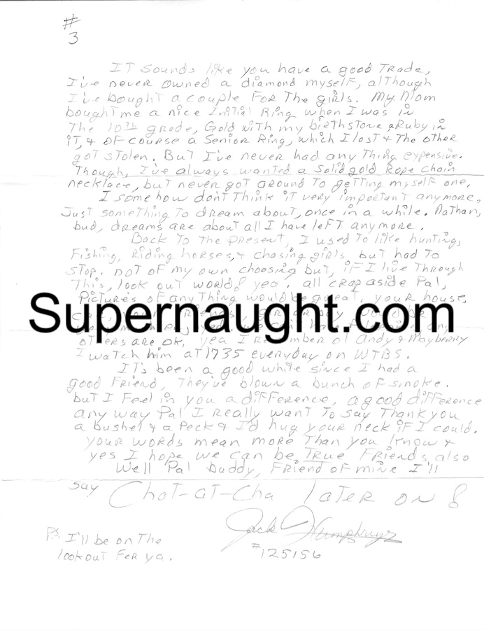 Jackie Humphreys Letter and Envelope Set Both Signed image 3