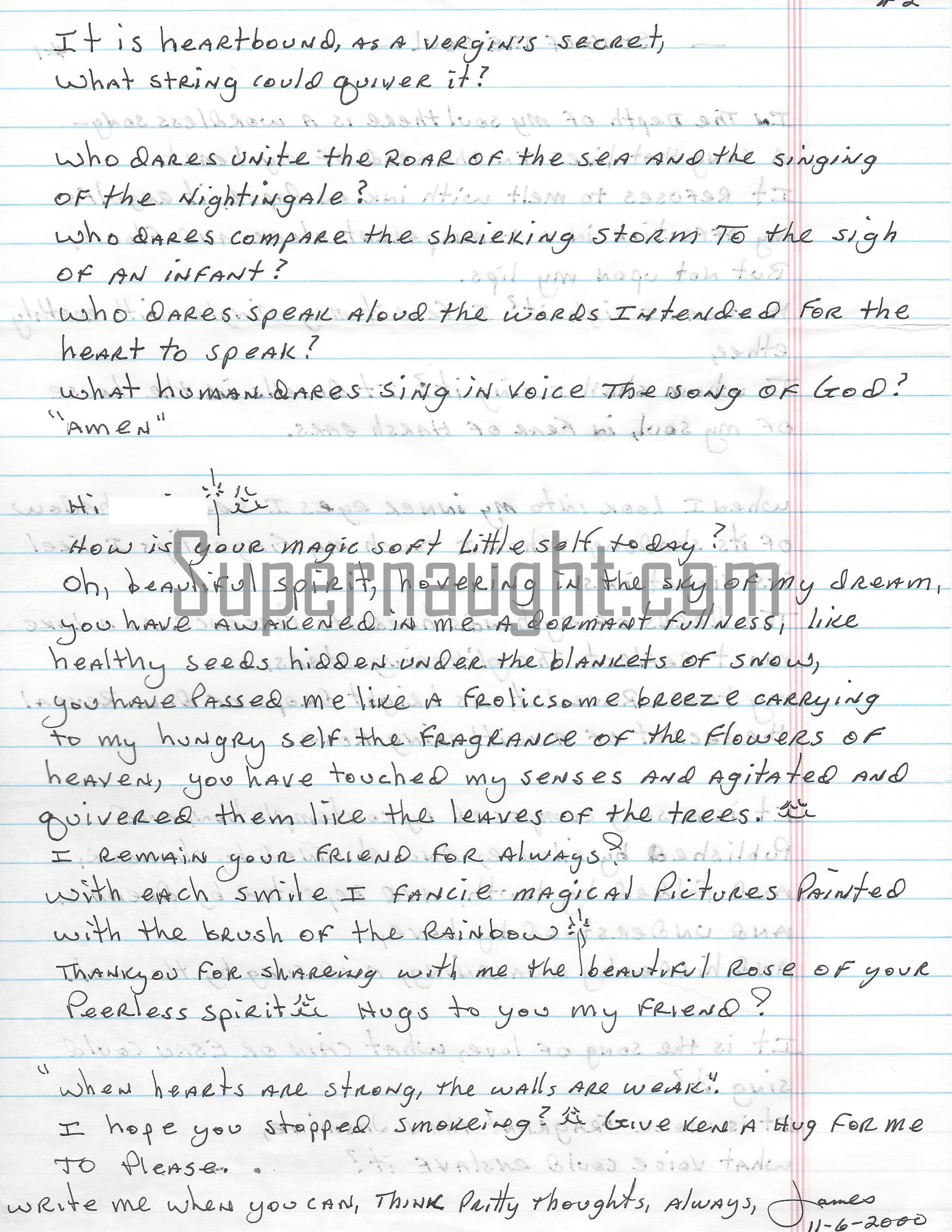 James Marlow Poem and Letter Signed Folsom Wolf image 2