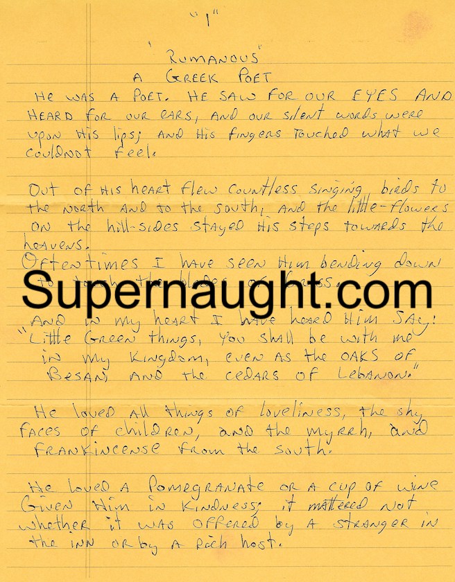 James Marlow Story With Signed Envelope
