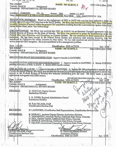 James McElroy Prison Departmental Review Signed