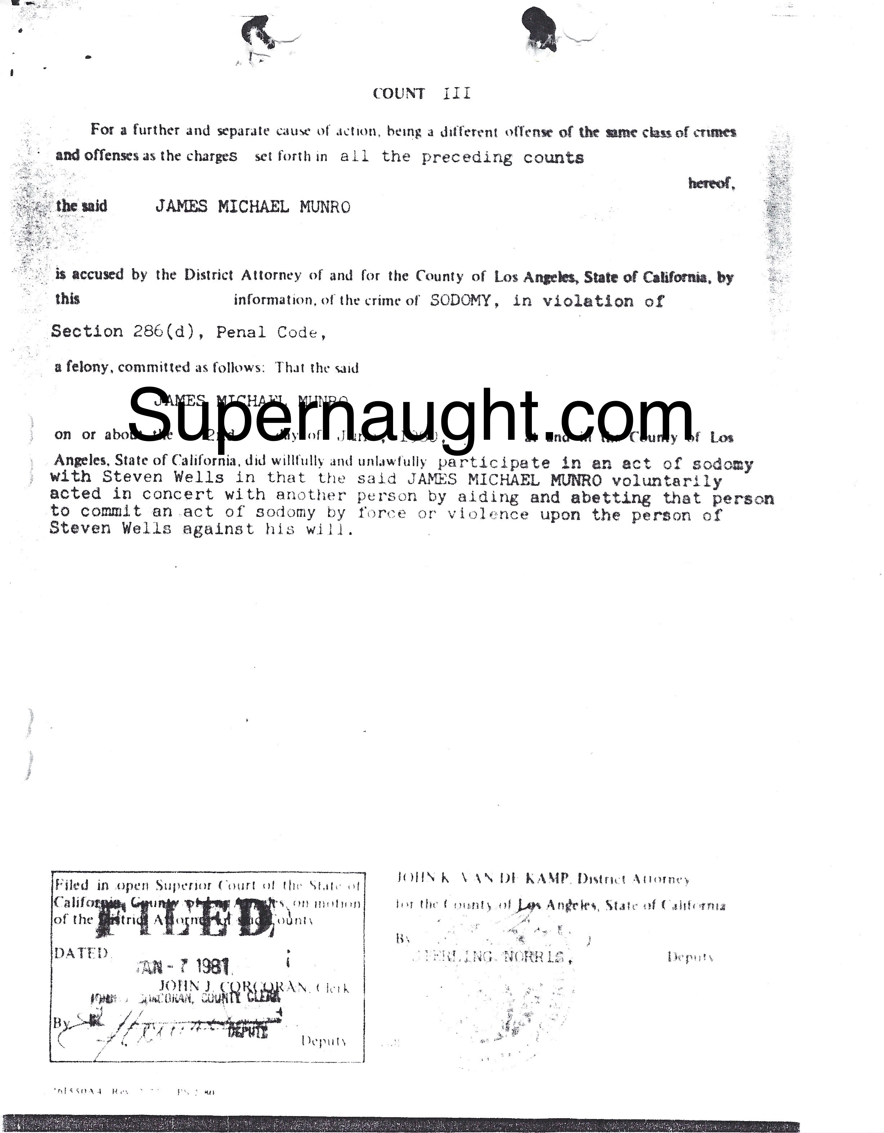 James Munro 1981 Indictment image 2
