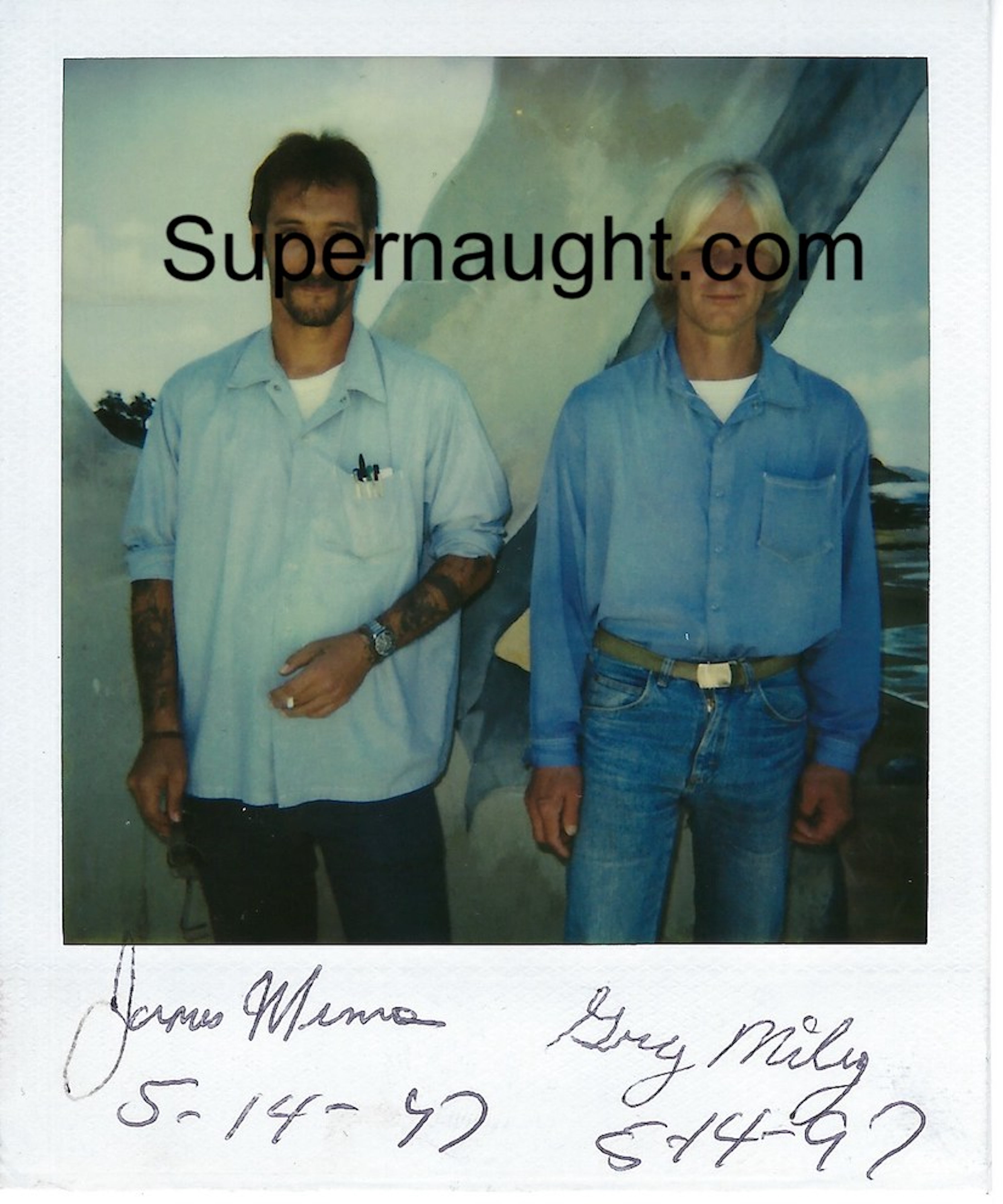James Munro and Greg Miley Signed Polaroid