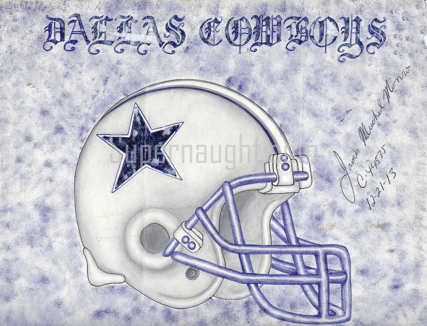 James Munro Dallas Cowboys Artwork Signed