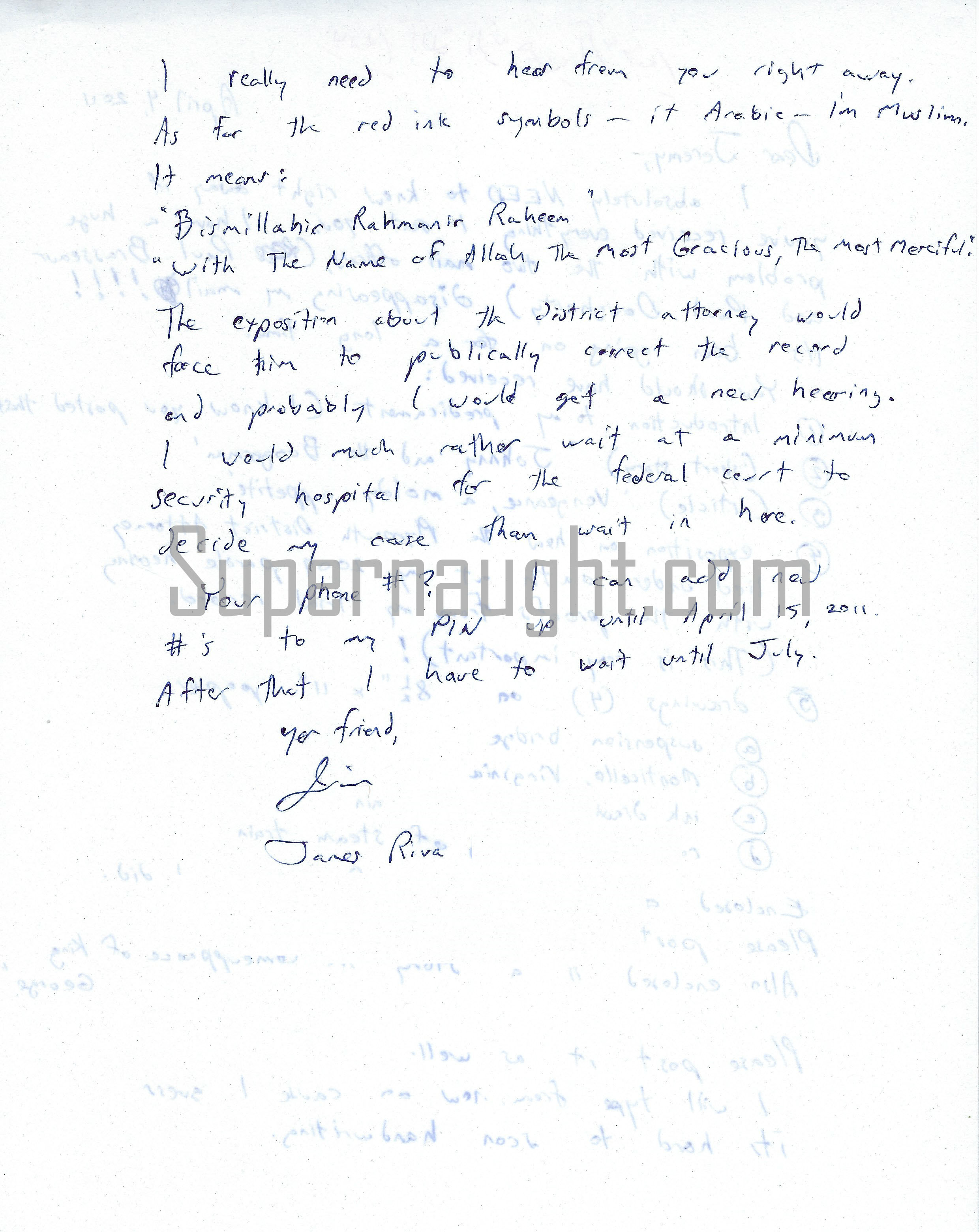 James Riva Letter and Envelope Set All Signed