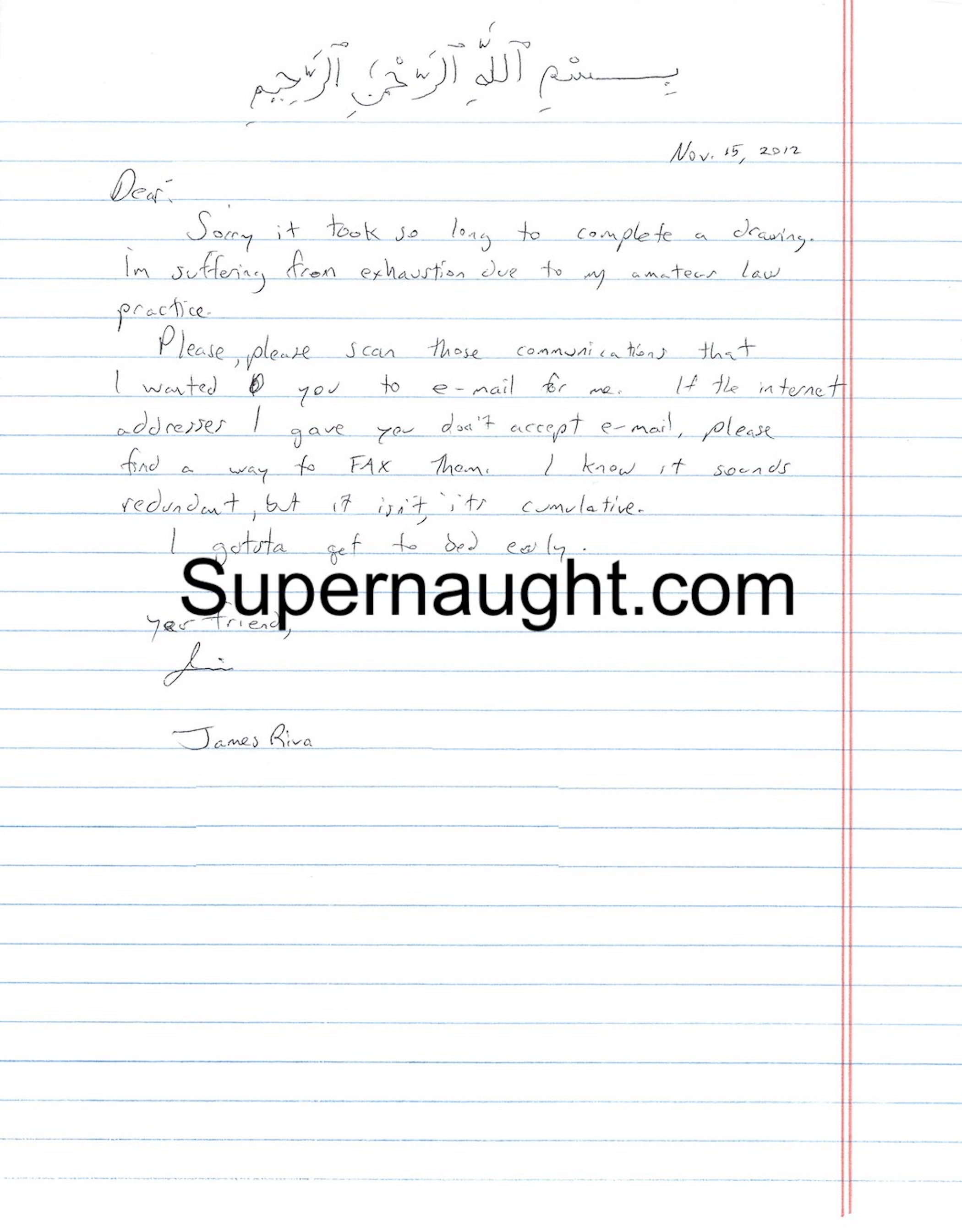 James Riva Letter and Envelope Set Both Signed