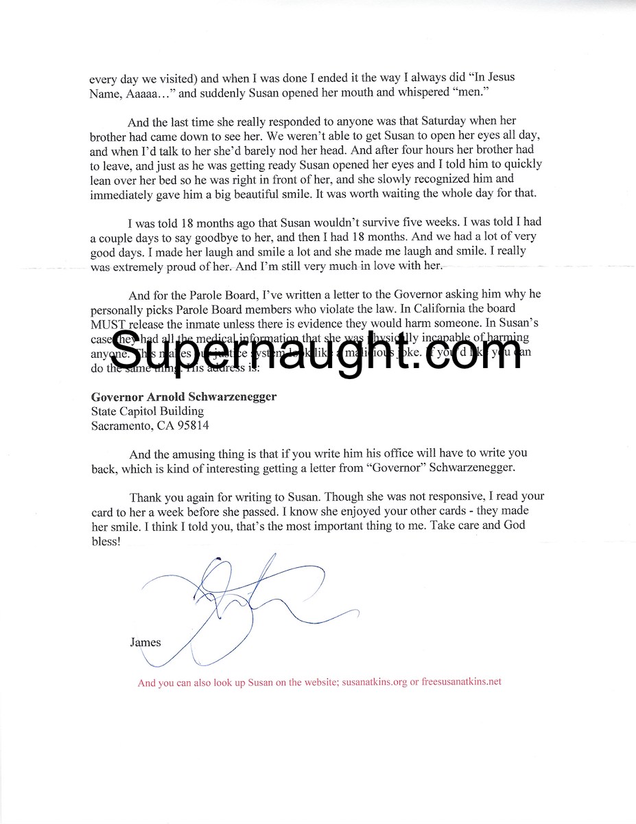 James Whitehouse Signed Letter