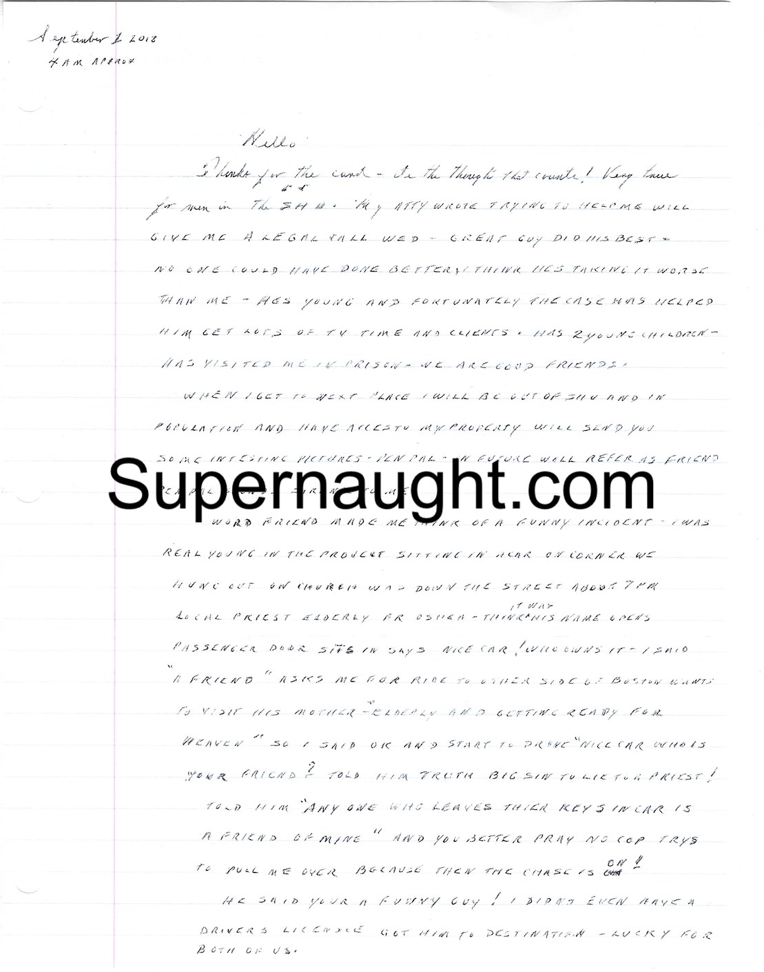 James Whitey Bulger Letter and Envelope Set Both Signed