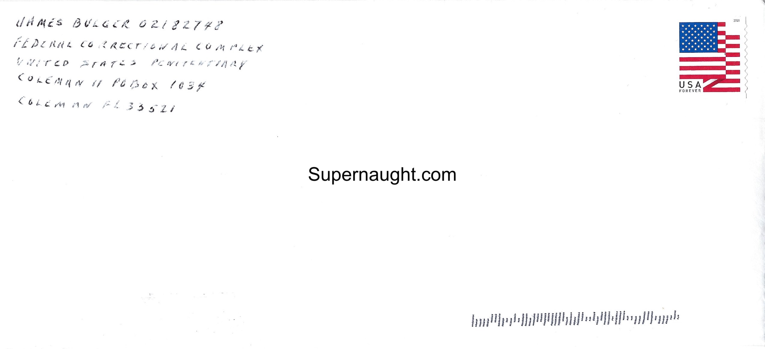 James Whitey Bulger Letter and Envelope Set Both Signed image 3