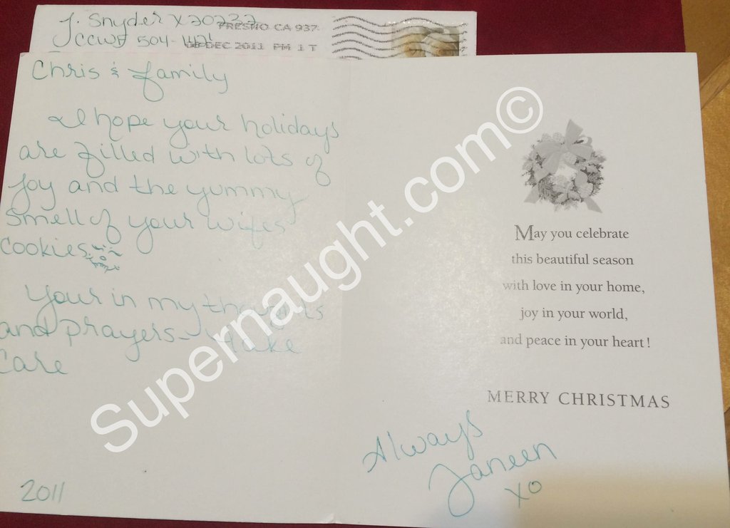 Janeen Snyder Christmas Card and Envelope Set Both Signed