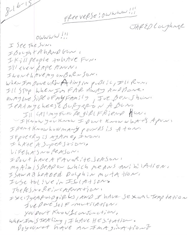 Jared Loughner Owwww! Signed