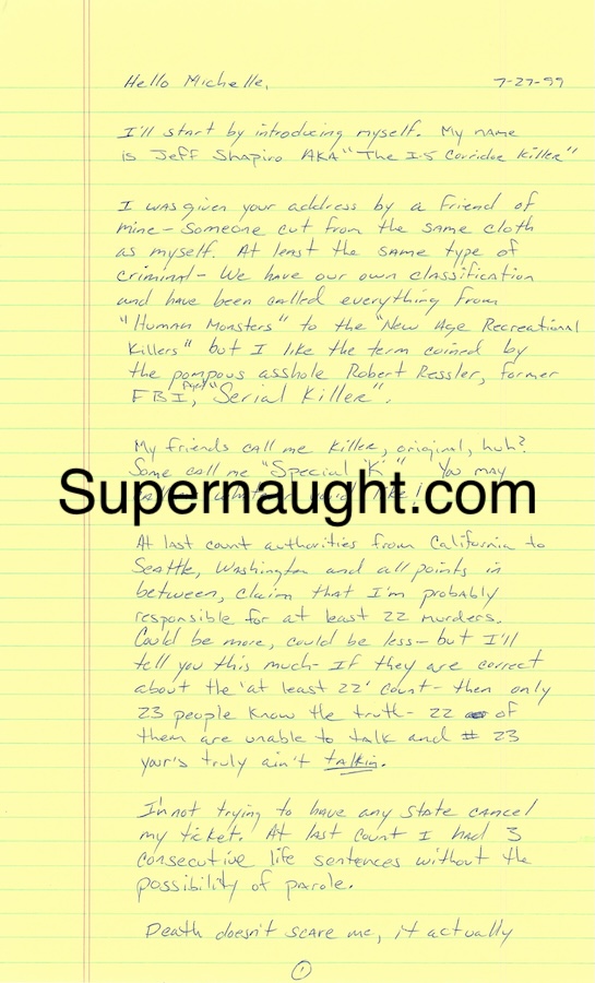 Jeff Shapiro Letter and Envelope Set Both Signed