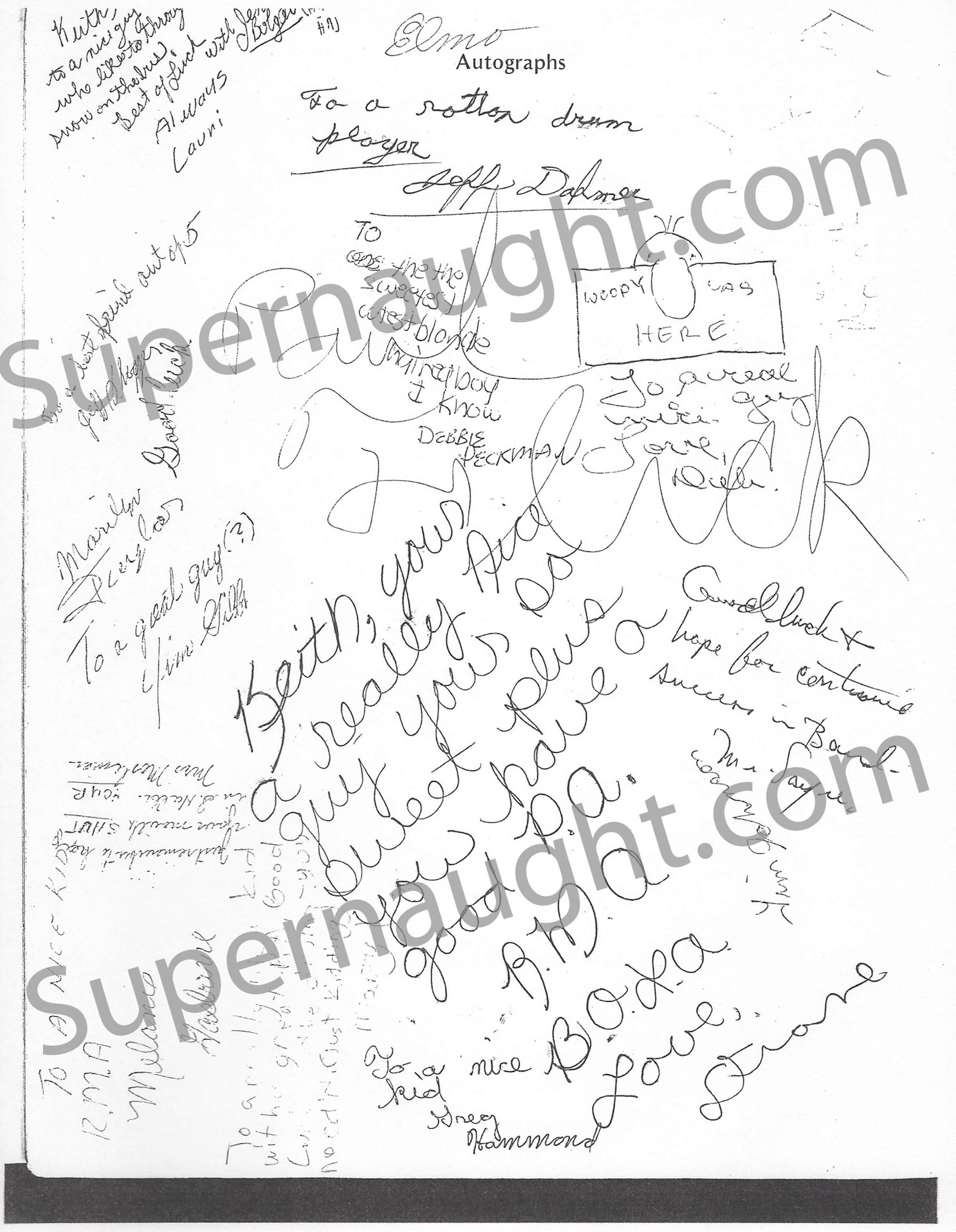Jeffrey Dahmer 7th Grade Yearbook Two Pages Photo and Note
