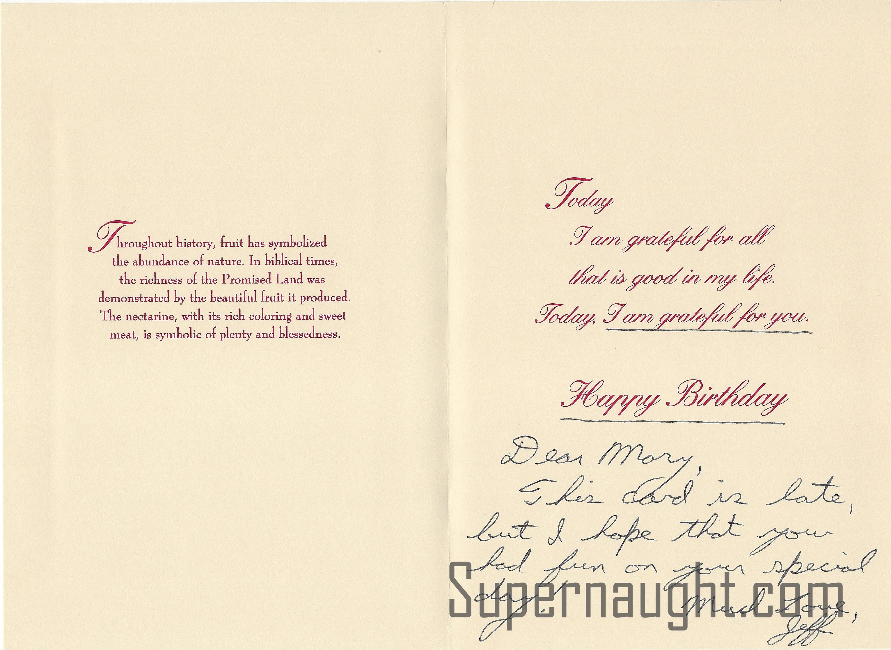 Jeffrey Dahmer Birthday Card Signed With Envelope Set
