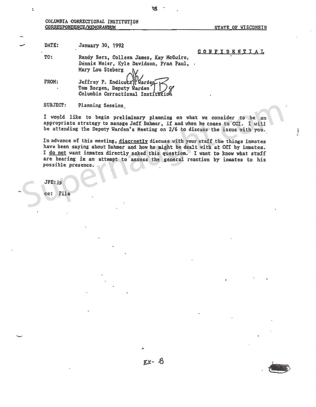 Jeffrey Dahmer Documents 8 Pages 1991-92 image 2
