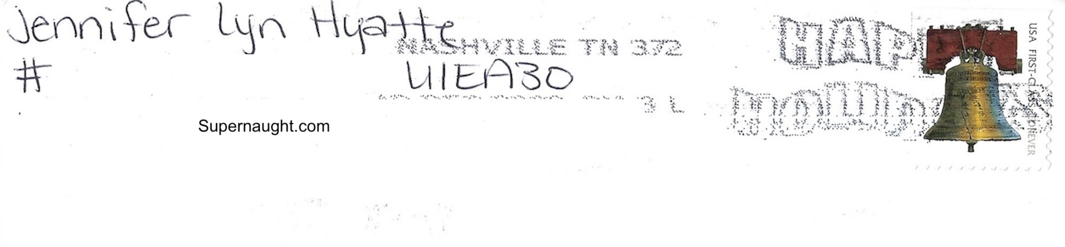Jennifer Hyatte Card and Envelope Portion Both Signed image 2