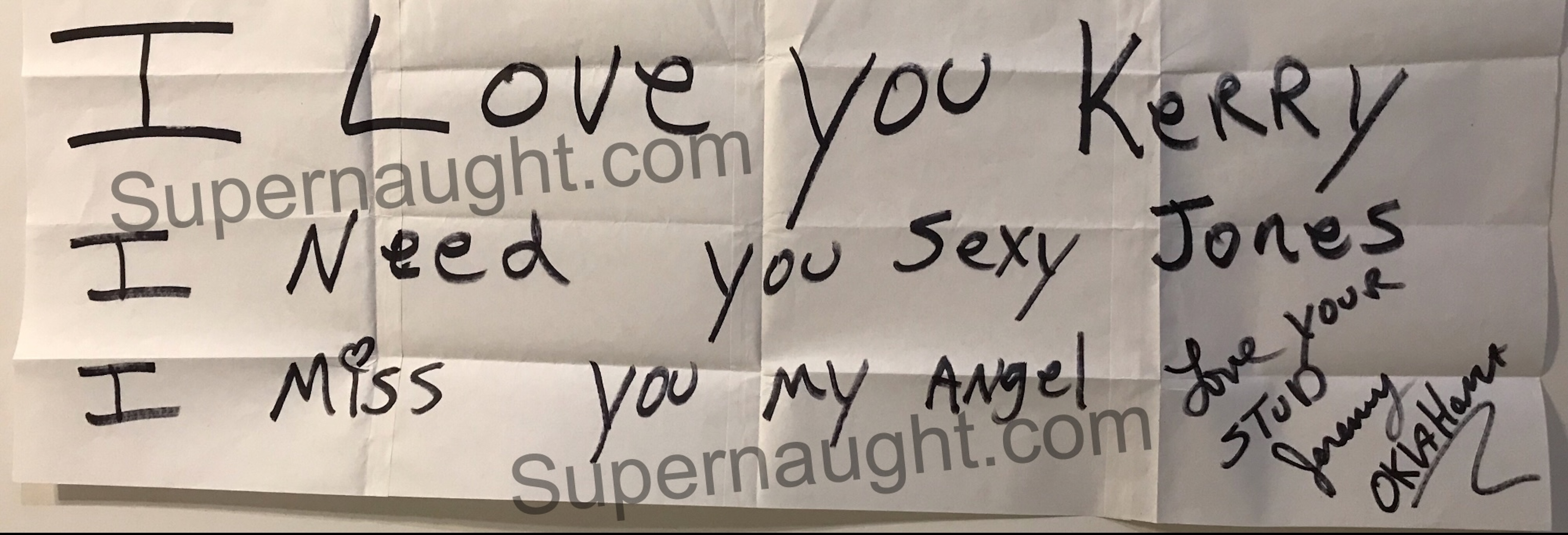Jeremy Jones I Love You Giant Banner Signed