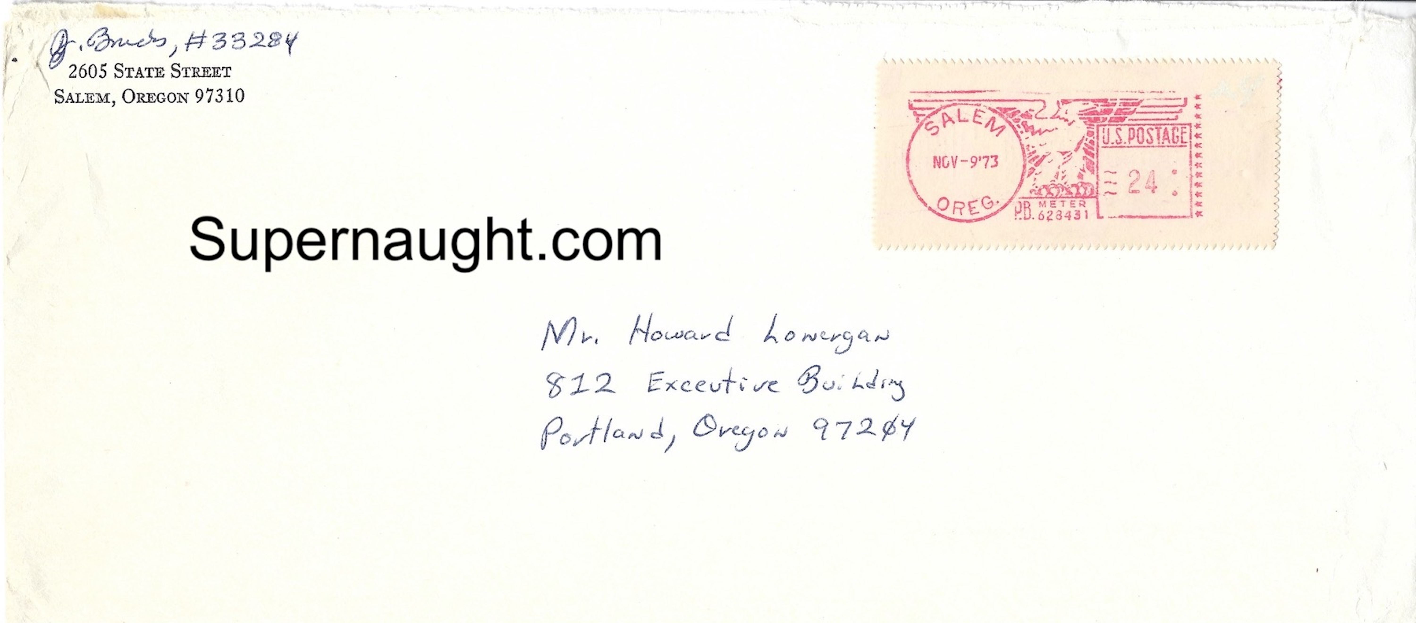 Jerry Brudos 1973 Letter and Envelope Both Signed image 2