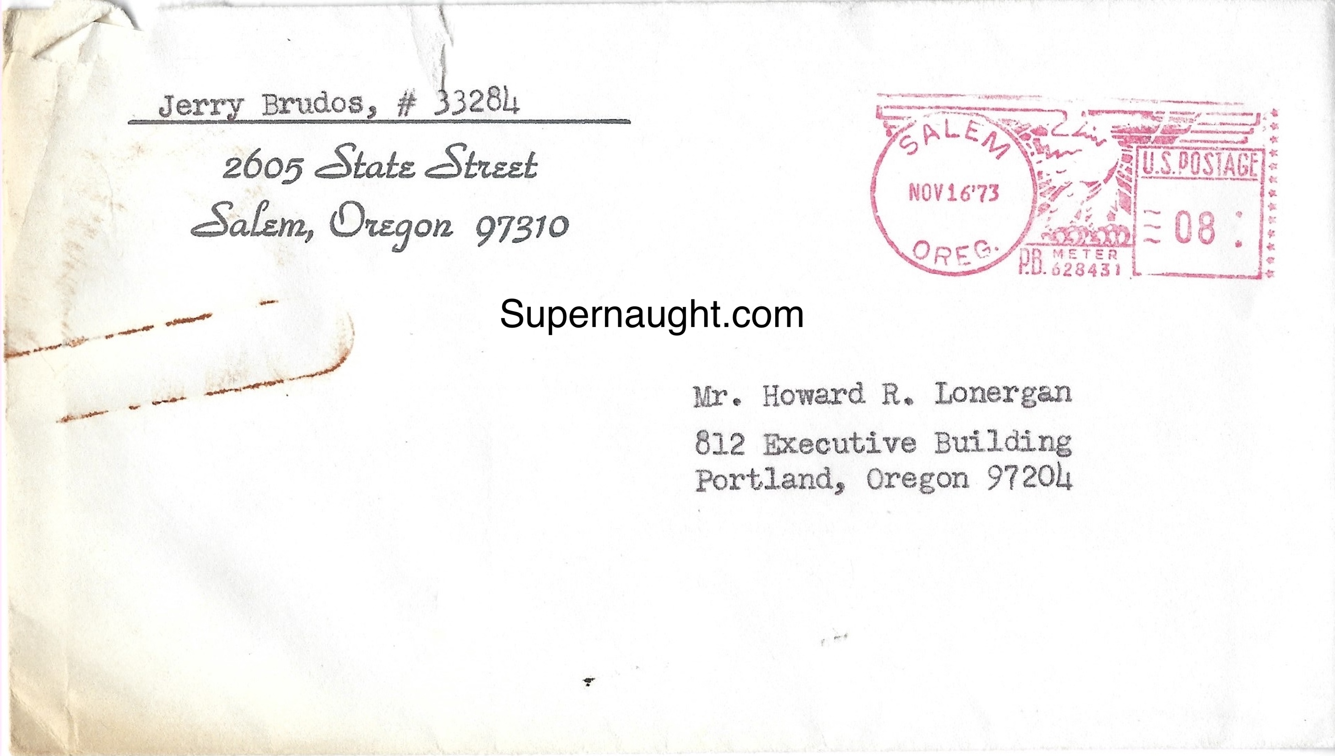 Jerry Brudos 1973 Signed Letter to His Attorney With Envelope image 2