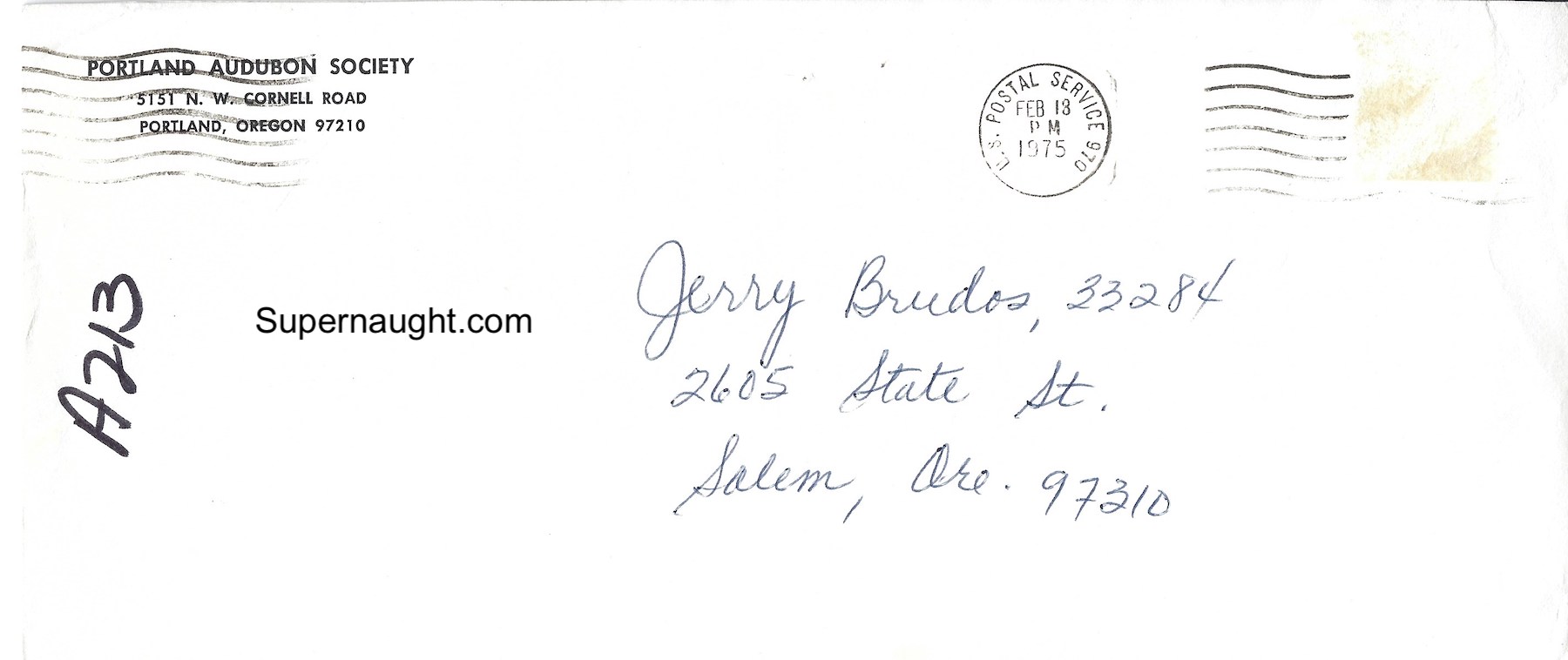 Jerry Brudos 1975 Audubon Society Mail and Envelope image 3