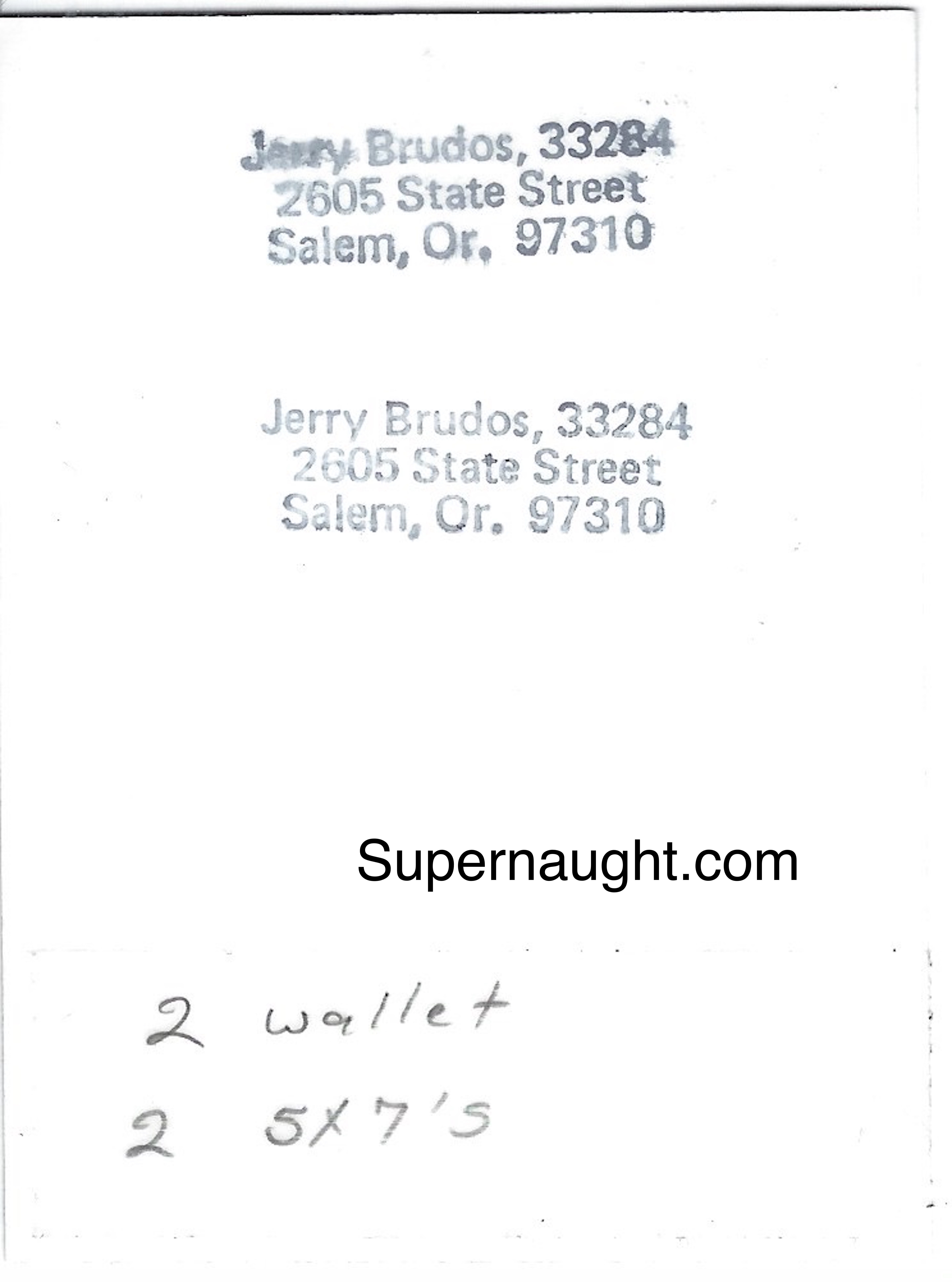 Jerry Brudos and Wife Darcie Original Photo With Jerry's Handwriting image 2